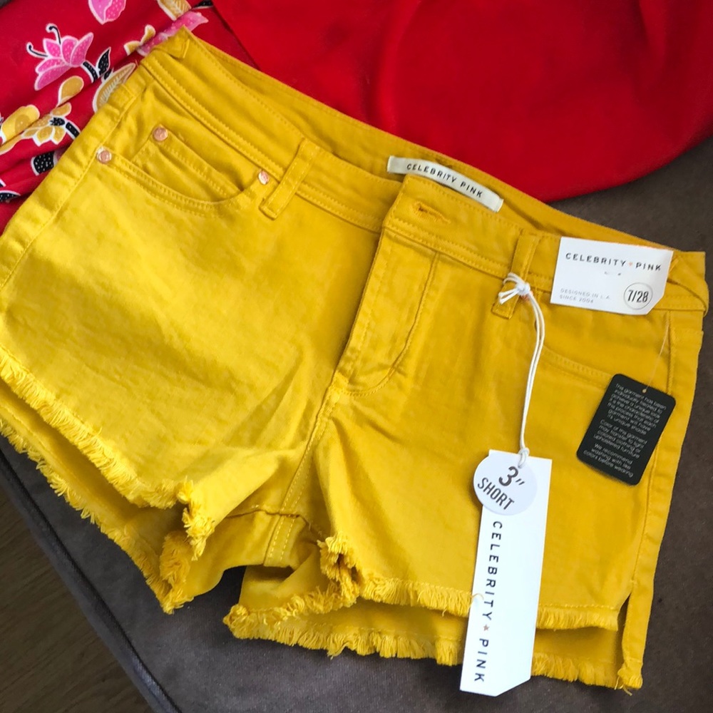 Yellow Fashion Nova Shorts